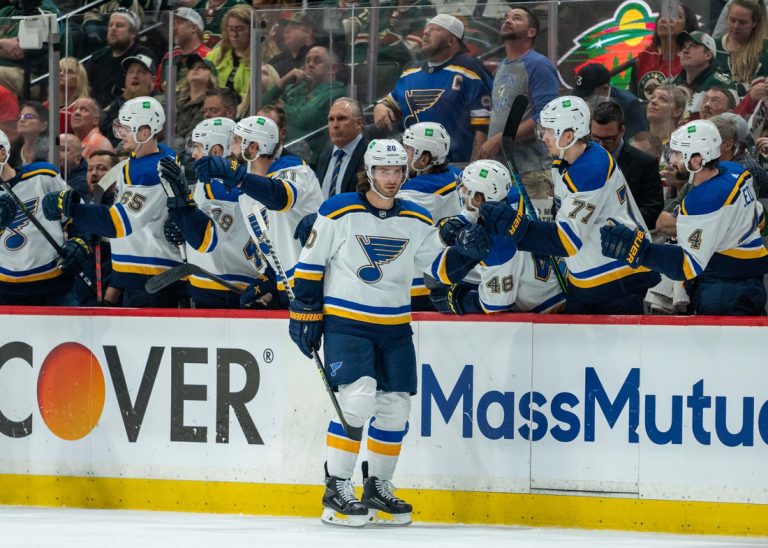 Vladimir Tarasenko’s 3rd-period hat trick sends Blues past Wild
