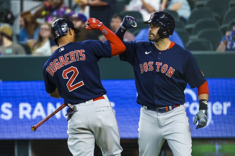 After 18 runs in two wins, Red Sox look to keep hits coming vs. Rangers