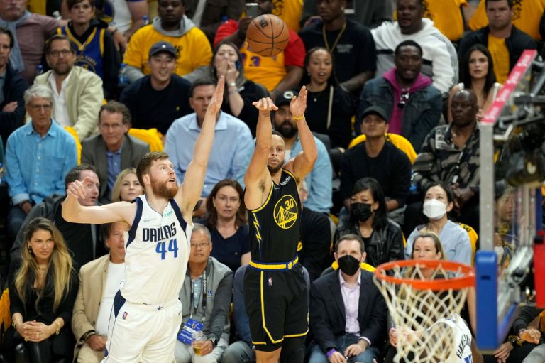 Warriors slow Luka Doncic, rout Mavs in Game 1