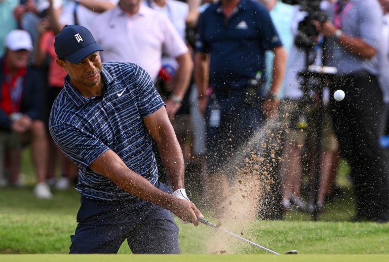 Tiger Woods opens PGA Championship with 74; leg ‘has felt better’