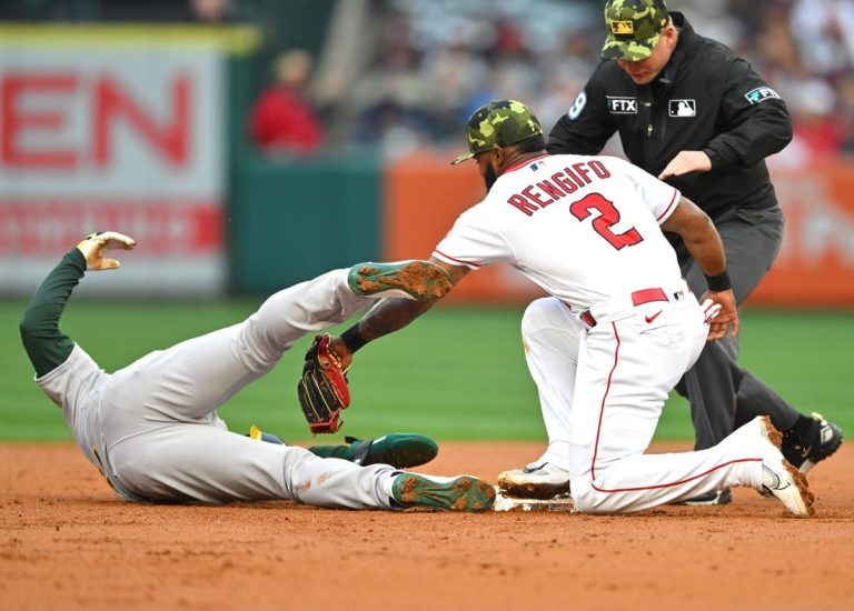 Bullpen boosts Athletics past skidding Angels