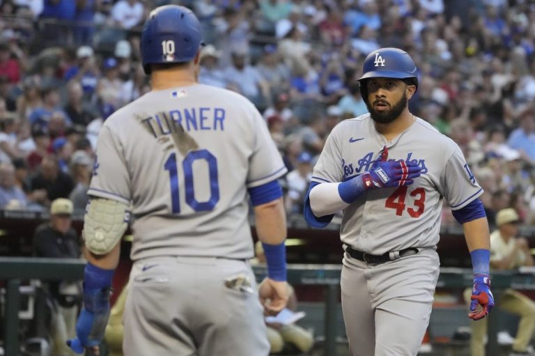 MLB Dodgers belt three homers, down Diamondbacks
