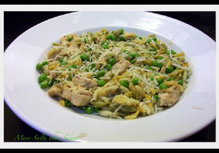 Orzo with Chicken and Peas
