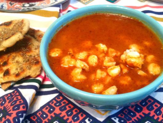 New Mexican Posole Rojo With Freshly Ground Chile Powder