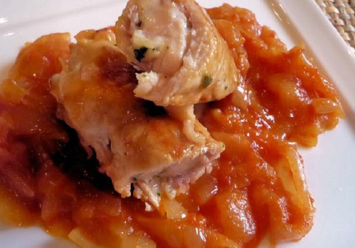 Pork Rolls With Parma Ham and Pecorino Dolce Cheese