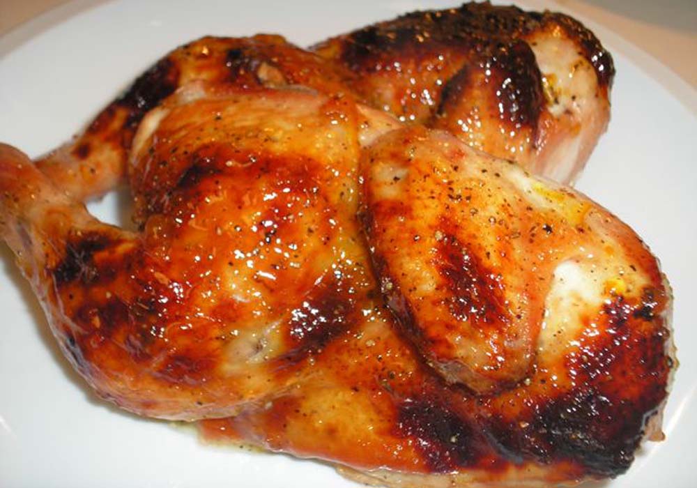 Roasted Game Hens with Lemon-and-Orange-Marmalade Sauce