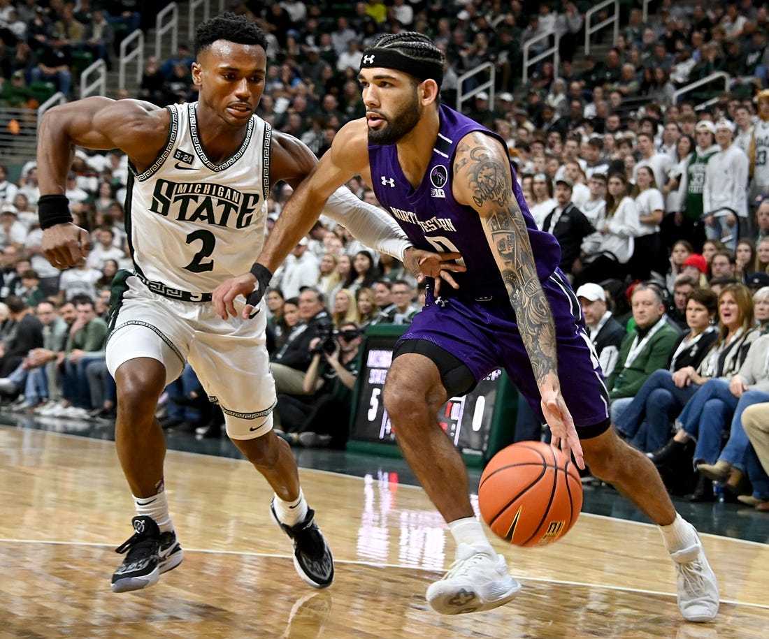 Northwestern gets past No. 20 Michigan State