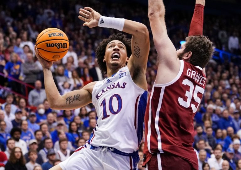 Back in Big 12 race, No. 9 Kansas brings hot streak to Oklahoma
