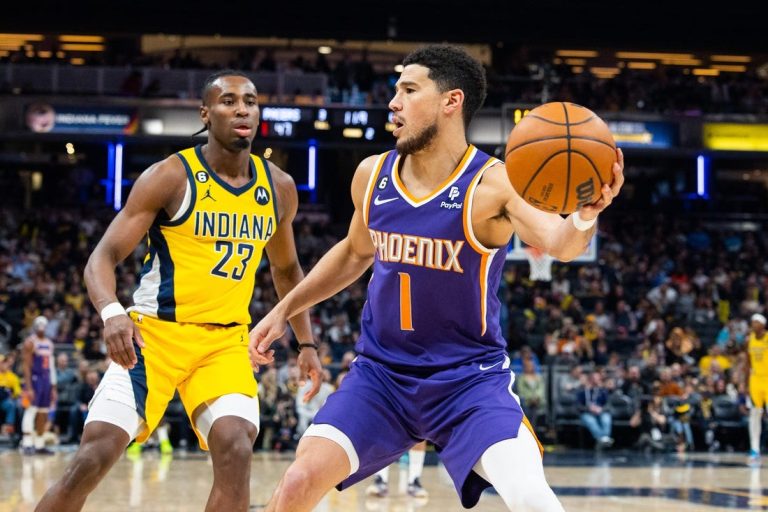 No Kevin Durant yet, but Devin Booker, Suns skip past Pacers