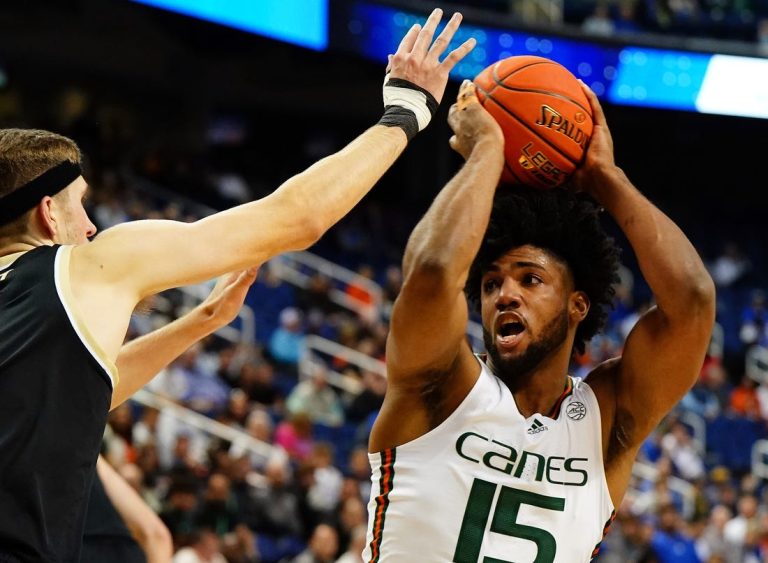 No. 14 Miami survives Wake Forest comeback, 74-72