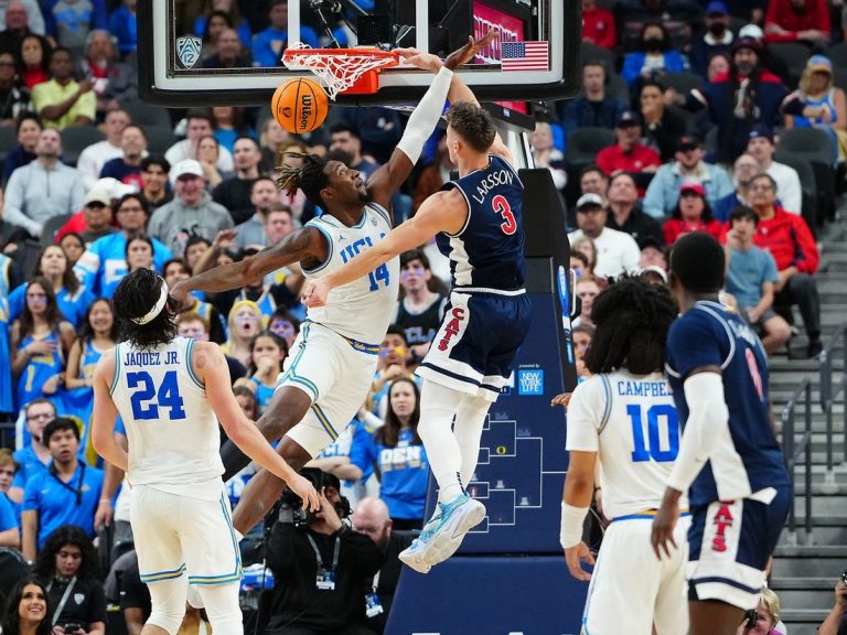 No. 8 Arizona edges No. 2 UCLA, wins 2nd straight Pac-12 tournament