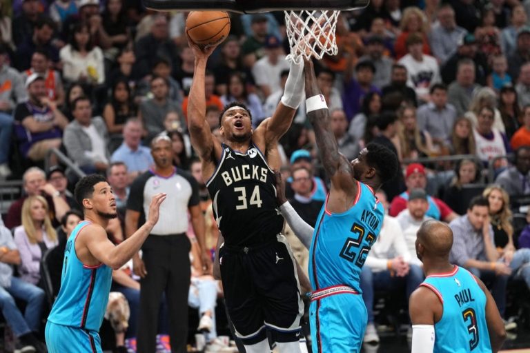 Giannis Antetokounmpo lifts Bucks past Suns
