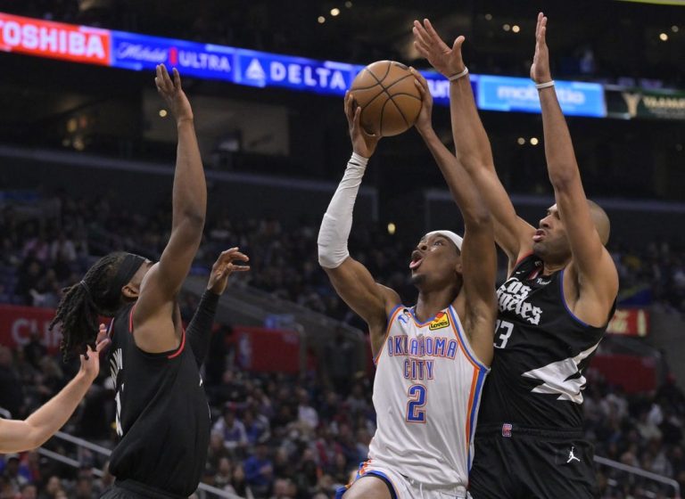 Lakers, Thunder clash with play-in hopes in focus