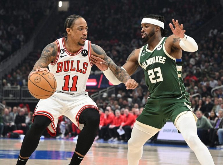 Short-handed Bucks top Bulls, wrap up No. 1 seed