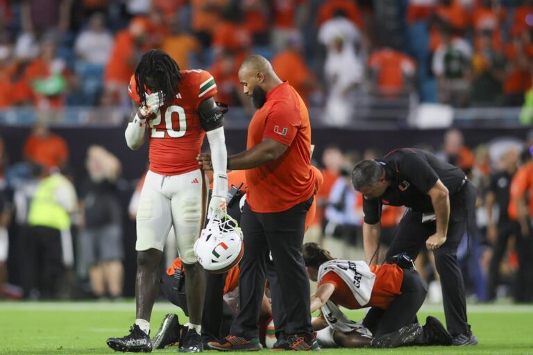 NCAAF News: Miami S Kamren Kinchens says he’s ‘doing better’ after scary injury
