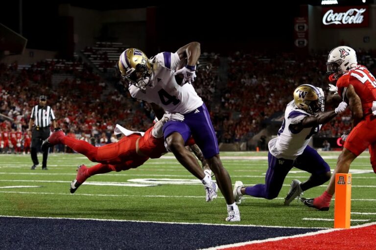 NCAAF News: No. 7 Washington holds on late to edge Arizona
