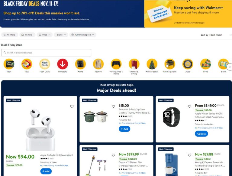 Walmart offers early Black Friday deals starting at $4, fans happy, CWEB reports