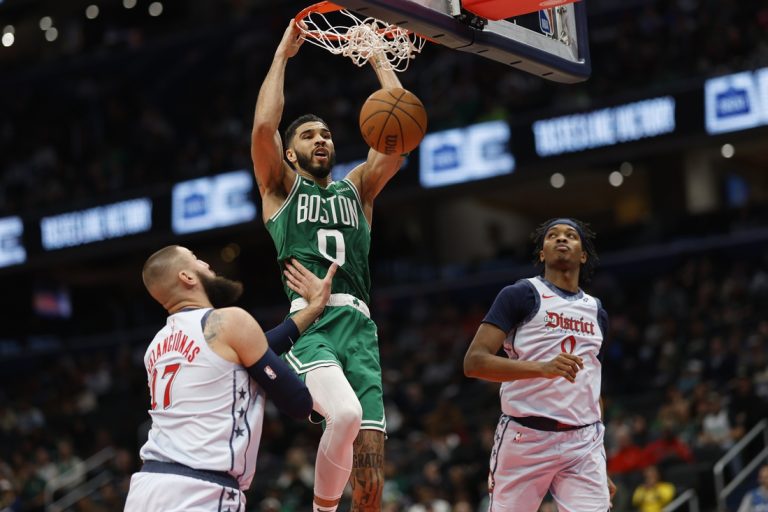 Jayson Tatum, Celtics ease past lowly Wizards