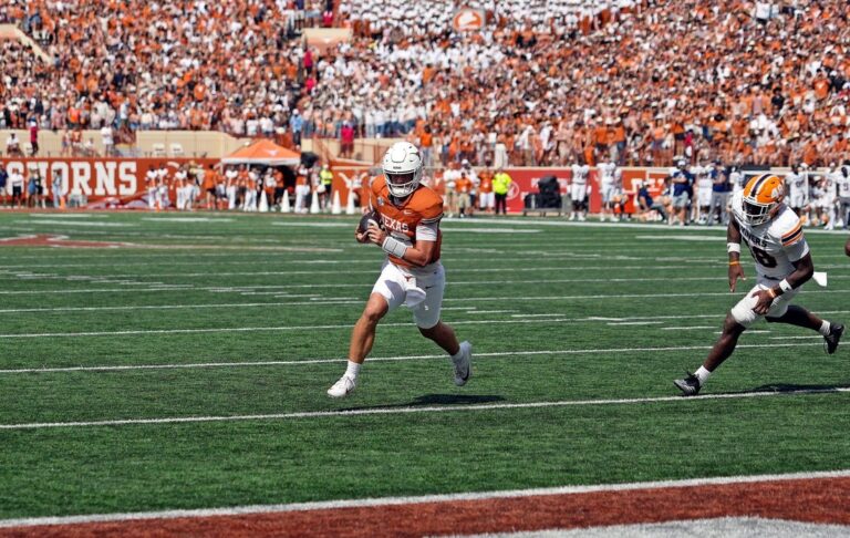 NCAAF News: Arch Manning overcomes slow start to lead No. 7 Texas past UTEP
