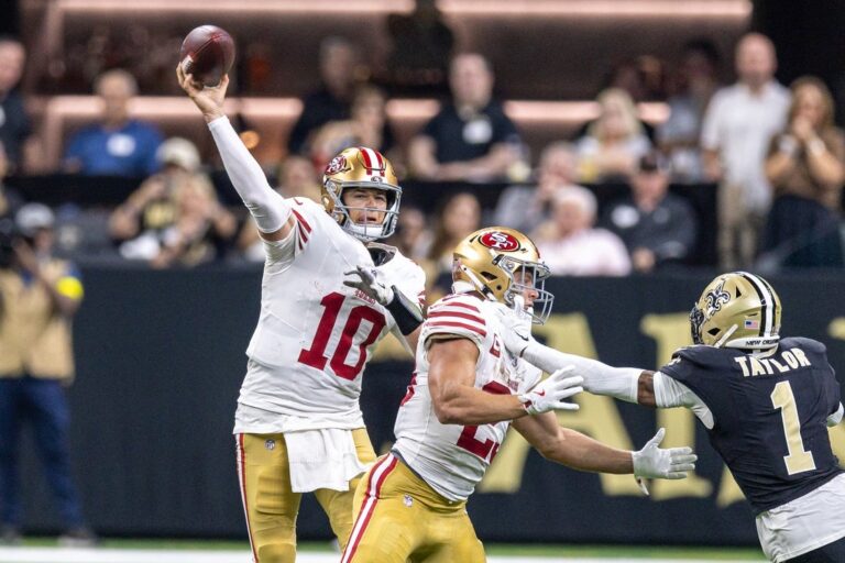 NFL News: Backup QB Mac Jones throws 3 TDs as 49ers drop Saints