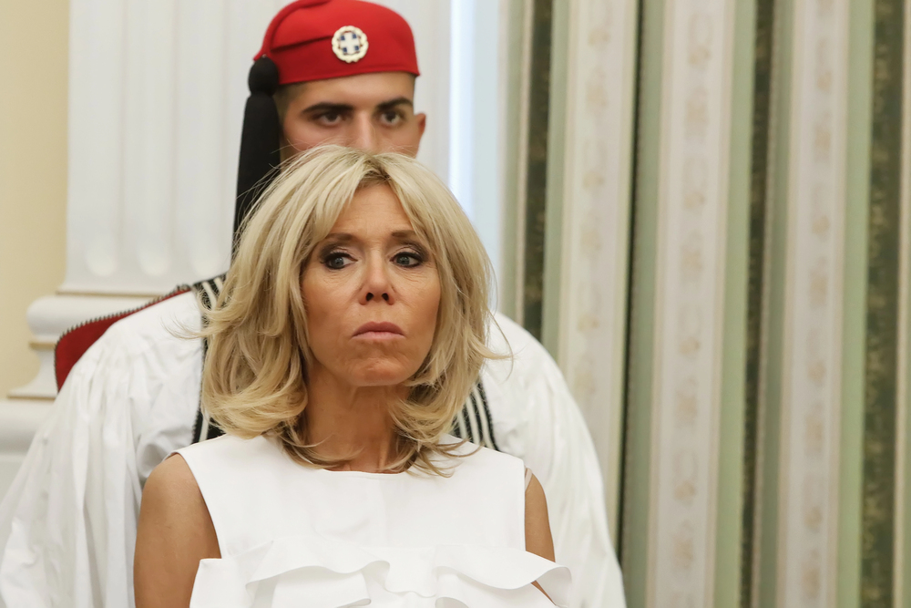 Athens, Greece - September 7, 2017: French president Emmanuel Macron with his wife Brigitte during a welcoming ceremony at the presidential palace in Athens, as part of his two-day official visit to Greece. — Photo by vverve