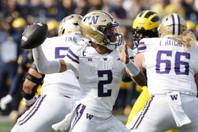 NCAAF News: No. 23 Washington plots to improve standing at Wisconsin’s expense