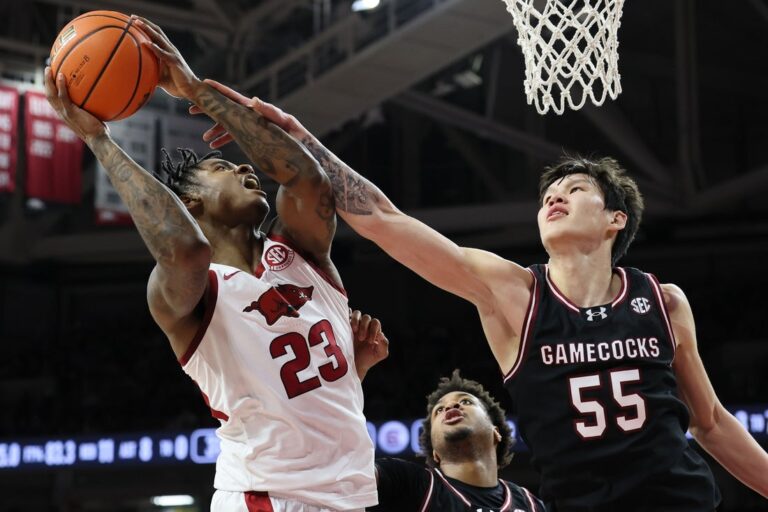 Darius Acuff Jr. propels No. 17 Arkansas past South Carolina