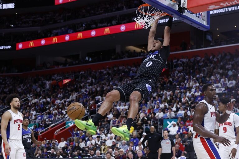 Top-seeded Pistons shocked in Game 1 as Magic never trail