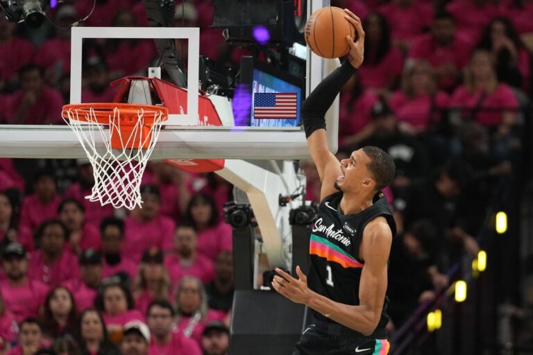 Victor Wembanyama makes history as Spurs outlast Blazers in Game 1