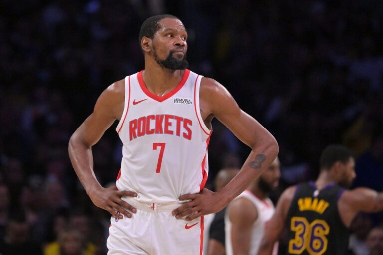 Rockets star Kevin Durant (ankle) ruled out for Game 3 vs. Lakers