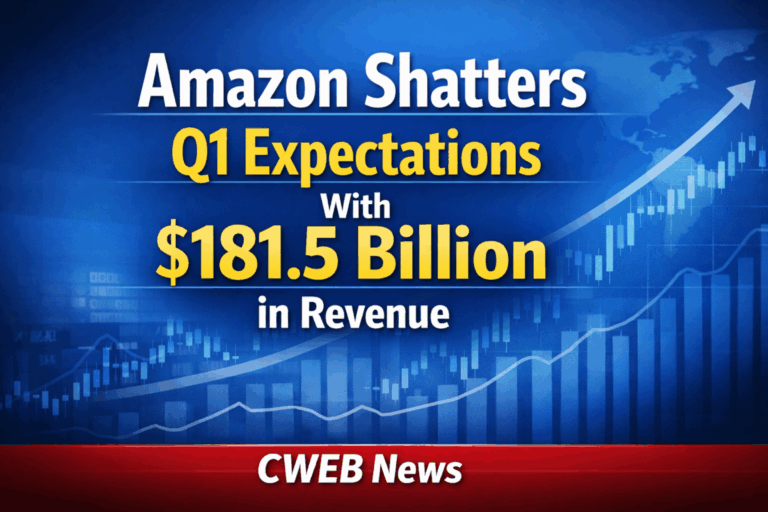 Amazon Shatters Q1 Expectations With $181.5 Billion in Revenue as AWS Cloud Growth Accelerates CWEB Business News